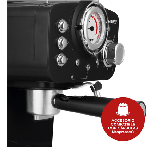 Cafetera Expresso Peabody Pe-ce5003n-n 1,25 Litros 20 Bar 1100w Color Negro