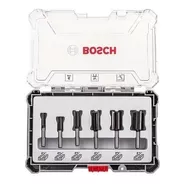Set 6 Fresas Bosch Para Router Fresadora Juego Vastago 1/4