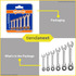Set 6 Llaves Combinadas Cortas Con Crique Wadfow Wsp6406 Color Gris