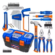 Juego Set De Herramientas 84 Pzs Llave Pinza Wadfow Whs3b85 Color Azul
