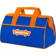 Bolso Porta Herramientas 41cm Base Rigida Impermeable Wadfow Color Azul Y Naranja